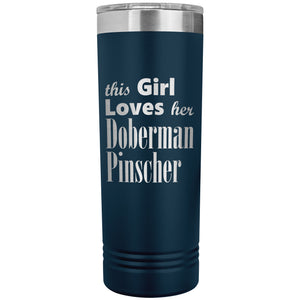 Doberman Pinscher - 22oz Insulated Skinny Tumbler