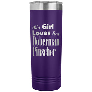 Doberman Pinscher - 22oz Insulated Skinny Tumbler