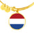 Dutch Flag - 18k Gold Finished Bangle Bracelet