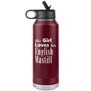 English Mastiff - 32oz Insulated Water Bottle