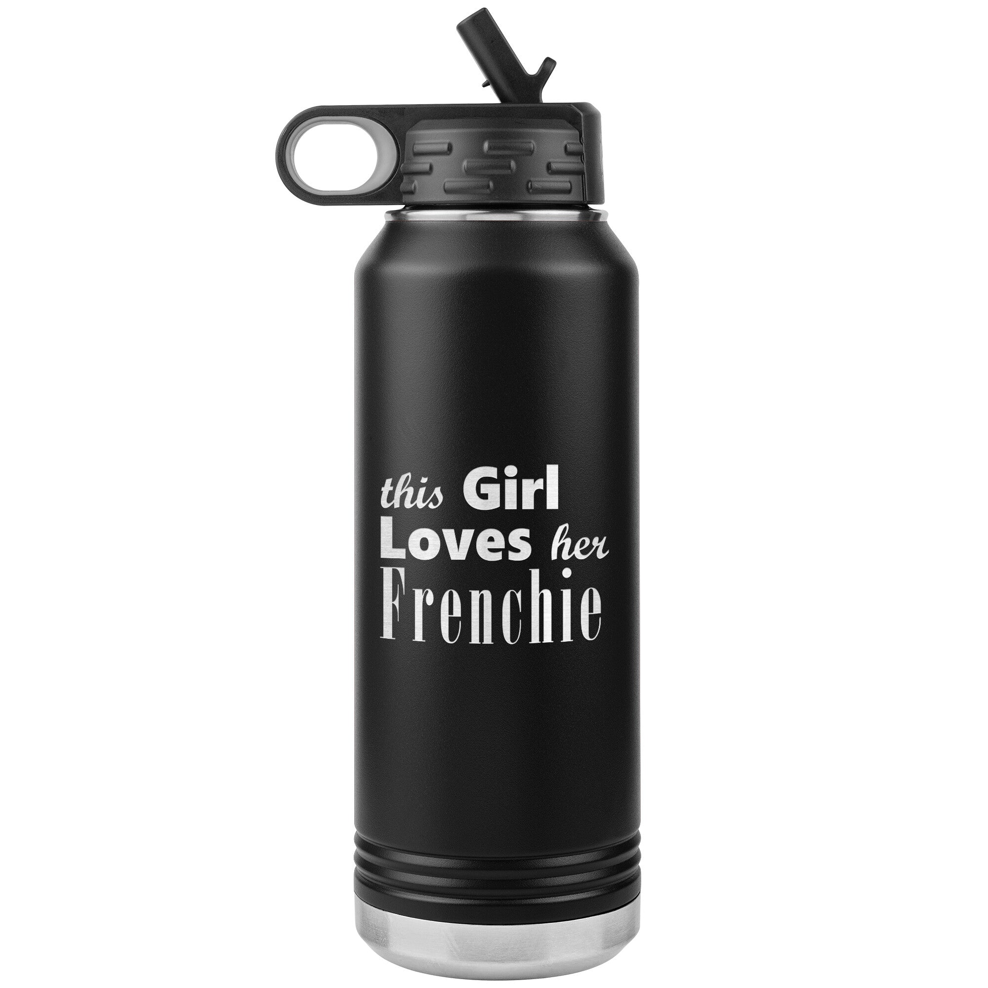 Frenchie - 32oz Insulated Water Bottle