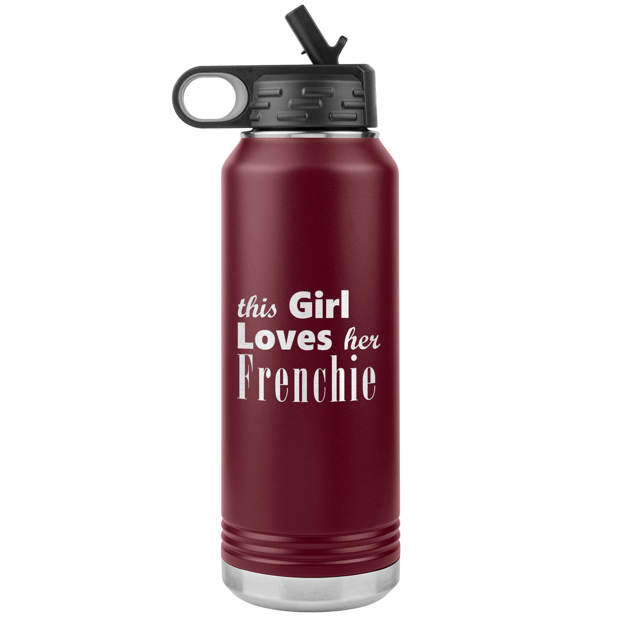 Frenchie - 32oz Insulated Water Bottle