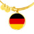 German Flag - 18k Gold Finished Bangle Bracelet