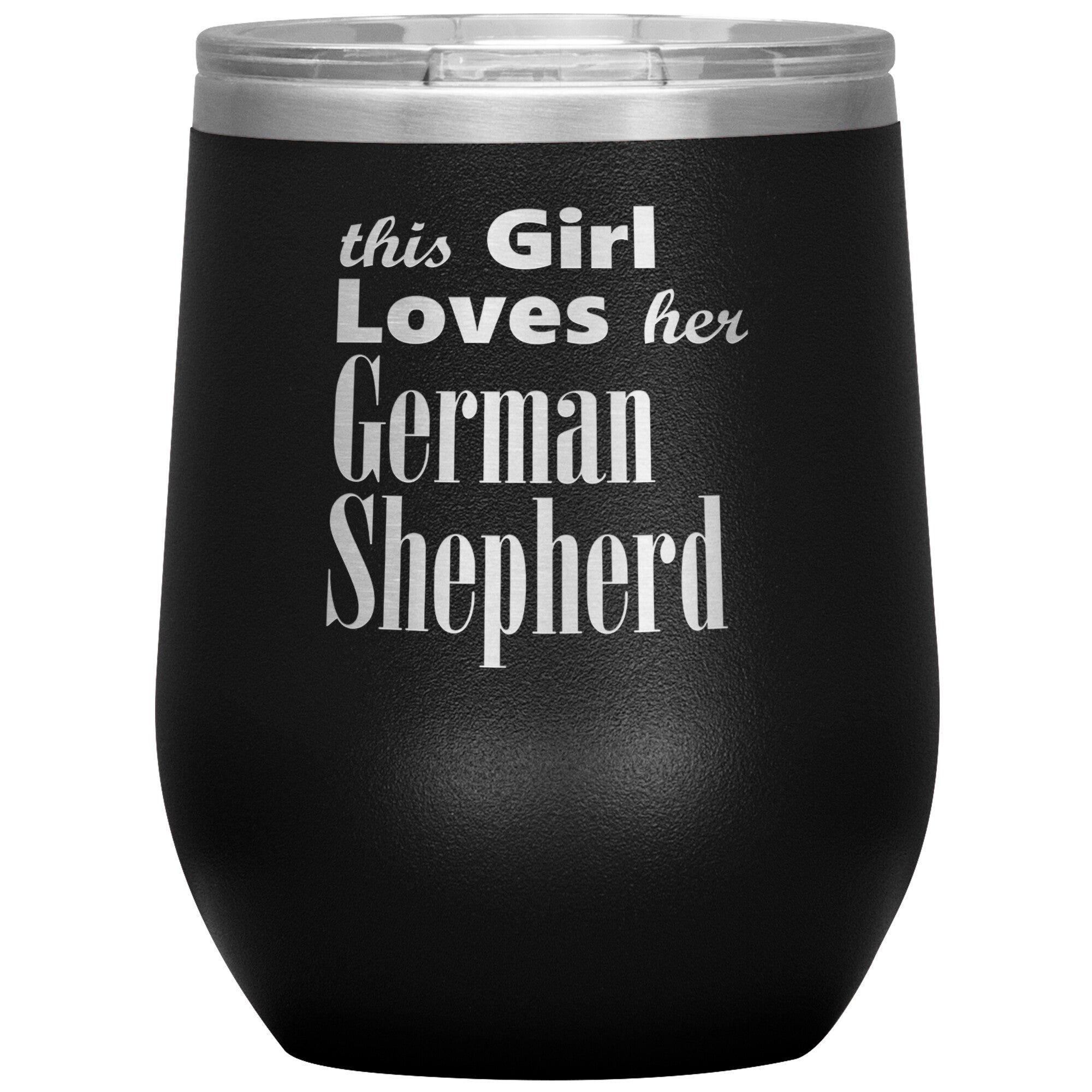 German Shepherd - 12oz Insulated Wine Tumbler