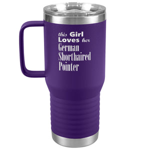 German Shorthaired Pointer - 20oz Insulated Travel Tumbler