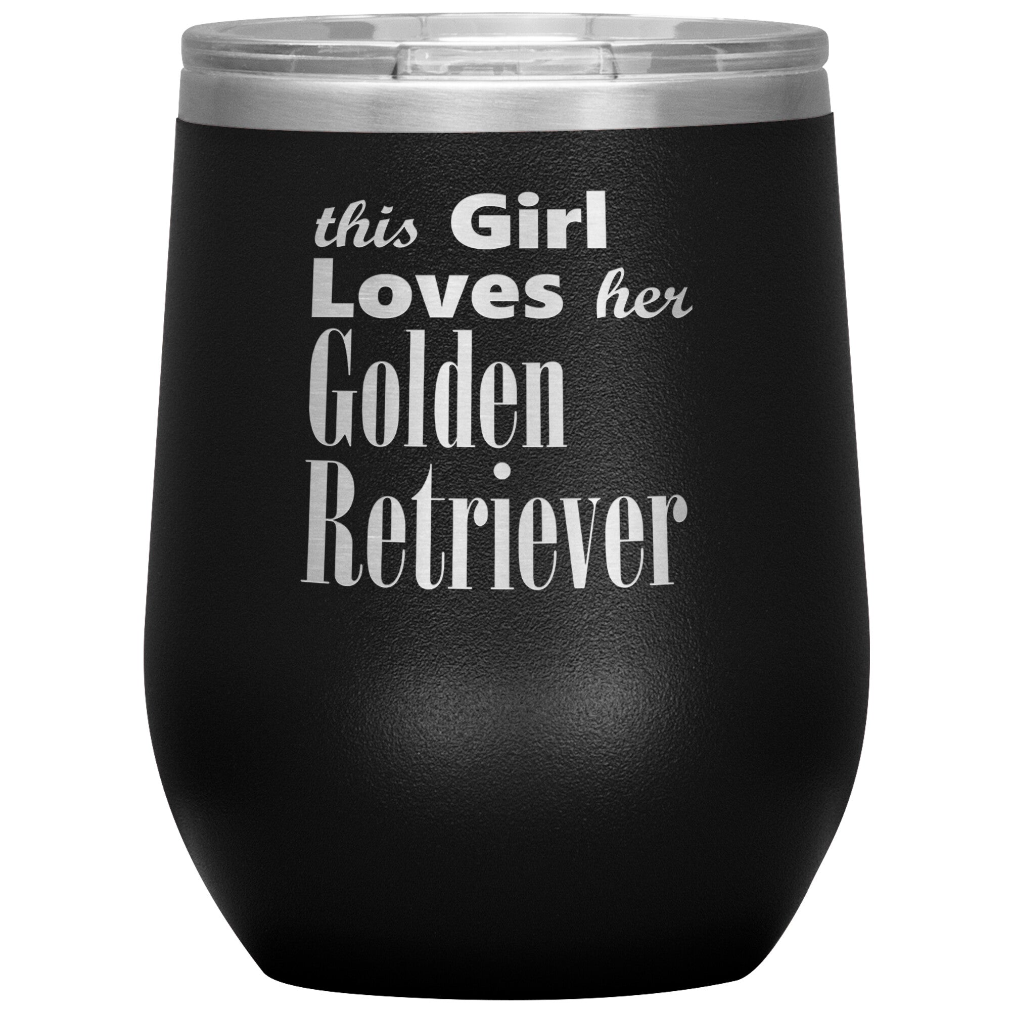 Golden Retriever - 12oz Insulated Wine Tumbler
