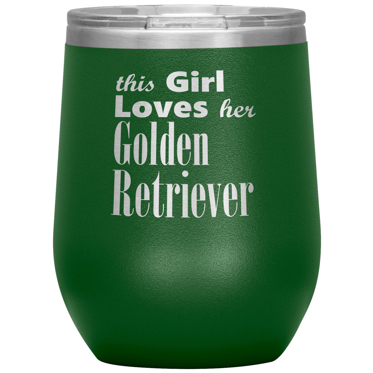 Golden Retriever - 12oz Insulated Wine Tumbler