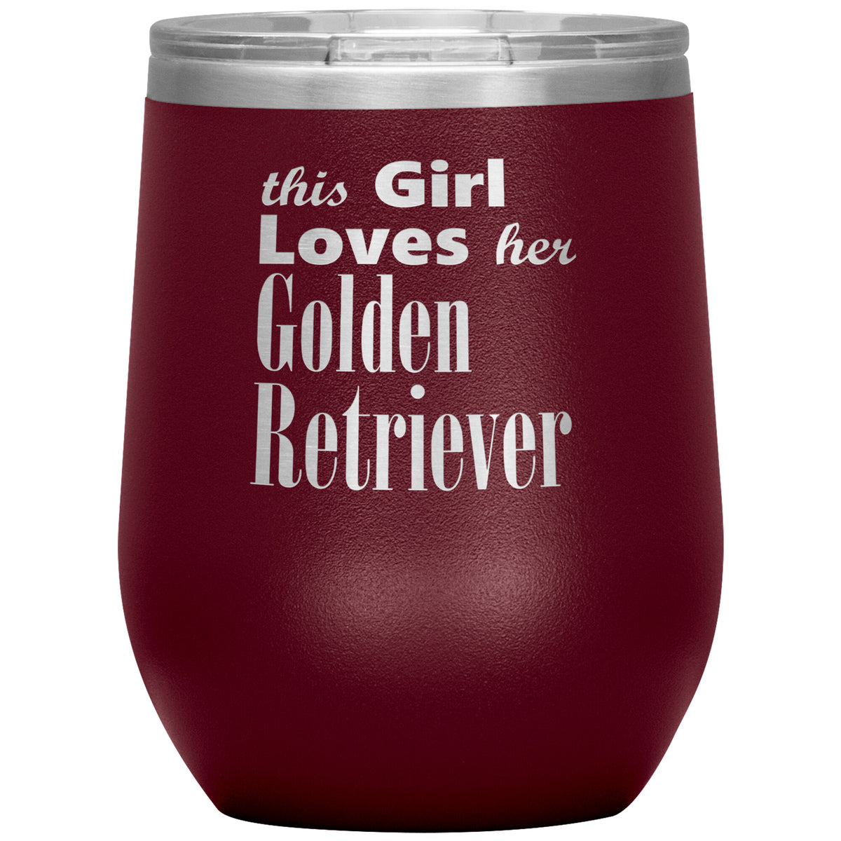 Golden Retriever - 12oz Insulated Wine Tumbler