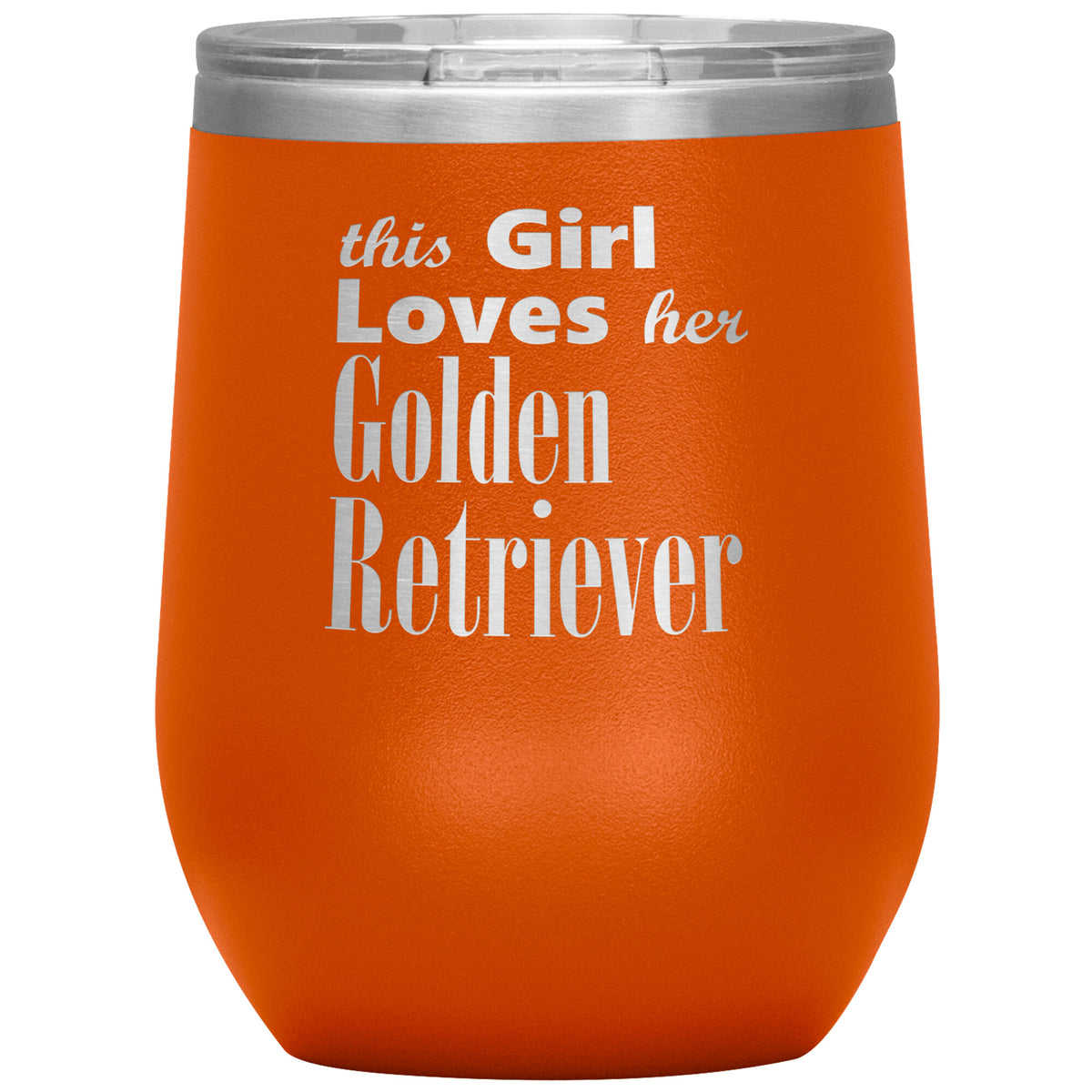 Golden Retriever - 12oz Insulated Wine Tumbler