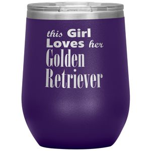 Golden Retriever - 12oz Insulated Wine Tumbler
