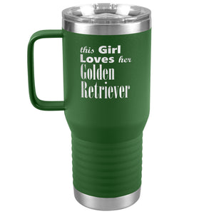 Golden Retriever - 20oz Insulated Travel Tumbler