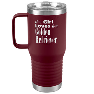 Golden Retriever - 20oz Insulated Travel Tumbler
