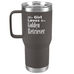 Golden Retriever - 20oz Insulated Travel Tumbler