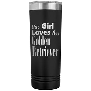 Golden Retriever - 22oz Insulated Skinny Tumbler