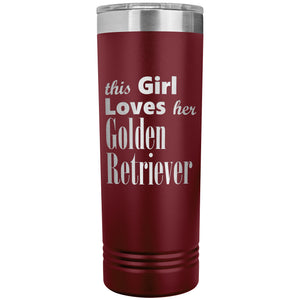 Golden Retriever - 22oz Insulated Skinny Tumbler