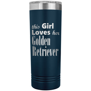 Golden Retriever - 22oz Insulated Skinny Tumbler