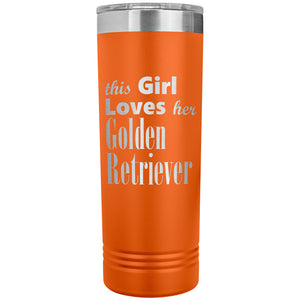 Golden Retriever - 22oz Insulated Skinny Tumbler