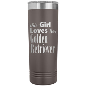 Golden Retriever - 22oz Insulated Skinny Tumbler