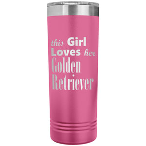 Golden Retriever - 22oz Insulated Skinny Tumbler