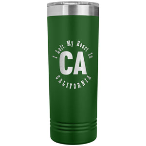 Heart In California v01 - 22oz Insulated Skinny Tumbler