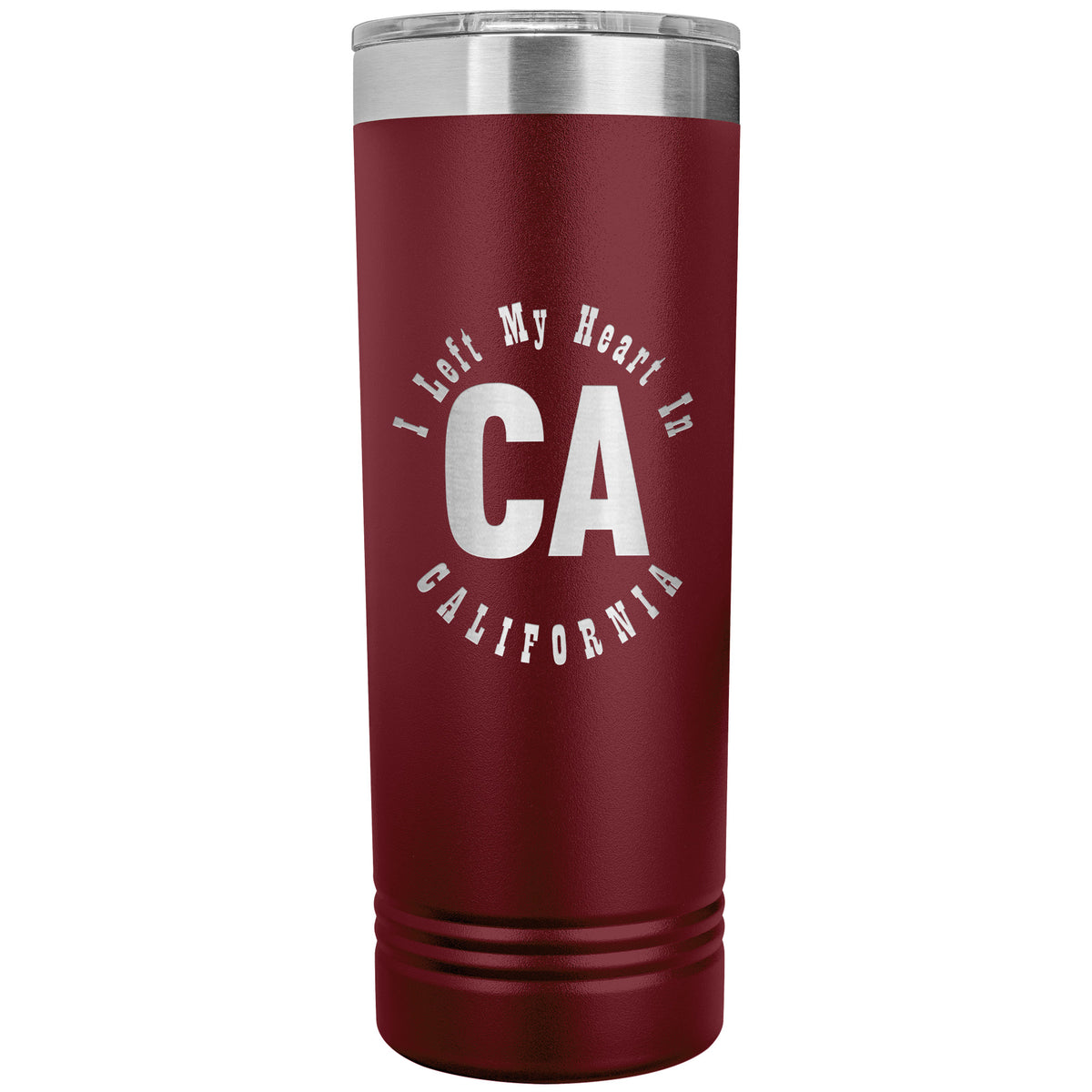 Heart In California v01 - 22oz Insulated Skinny Tumbler