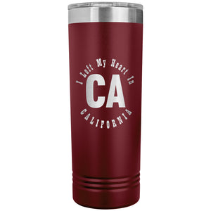Heart In California v01 - 22oz Insulated Skinny Tumbler