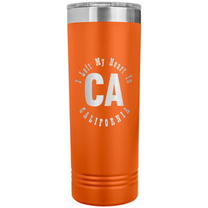 Heart In California v01 - 22oz Insulated Skinny Tumbler