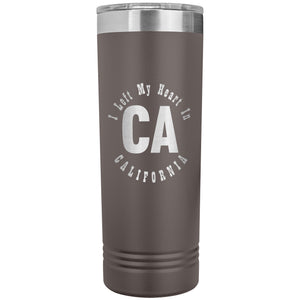 Heart In California v01 - 22oz Insulated Skinny Tumbler