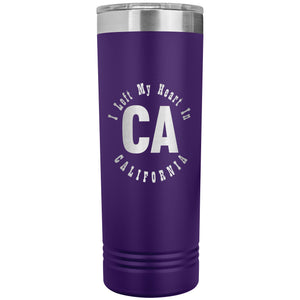 Heart In California v01 - 22oz Insulated Skinny Tumbler