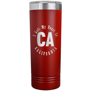 Heart In California v01 - 22oz Insulated Skinny Tumbler