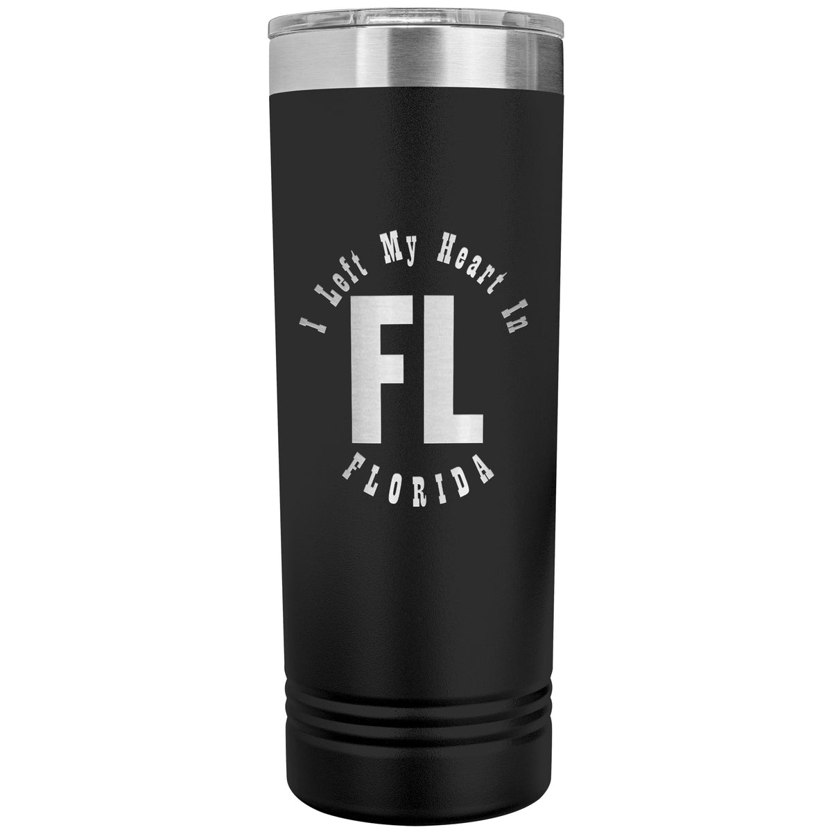 Heart In Florida v01 - 22oz Insulated Skinny Tumbler