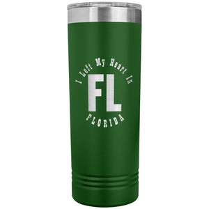 Heart In Florida v01 - 22oz Insulated Skinny Tumbler