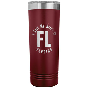 Heart In Florida v01 - 22oz Insulated Skinny Tumbler