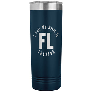 Heart In Florida v01 - 22oz Insulated Skinny Tumbler