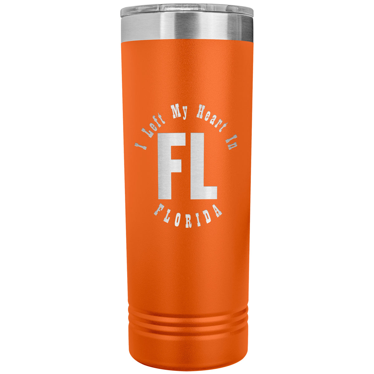 Heart In Florida v01 - 22oz Insulated Skinny Tumbler