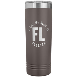 Heart In Florida v01 - 22oz Insulated Skinny Tumbler