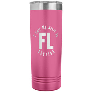 Heart In Florida v01 - 22oz Insulated Skinny Tumbler