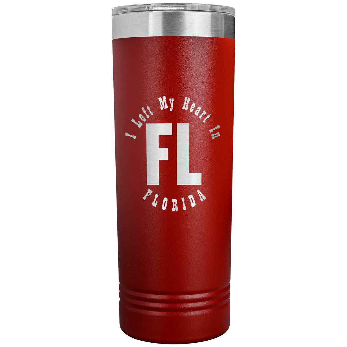 Heart In Florida v01 - 22oz Insulated Skinny Tumbler