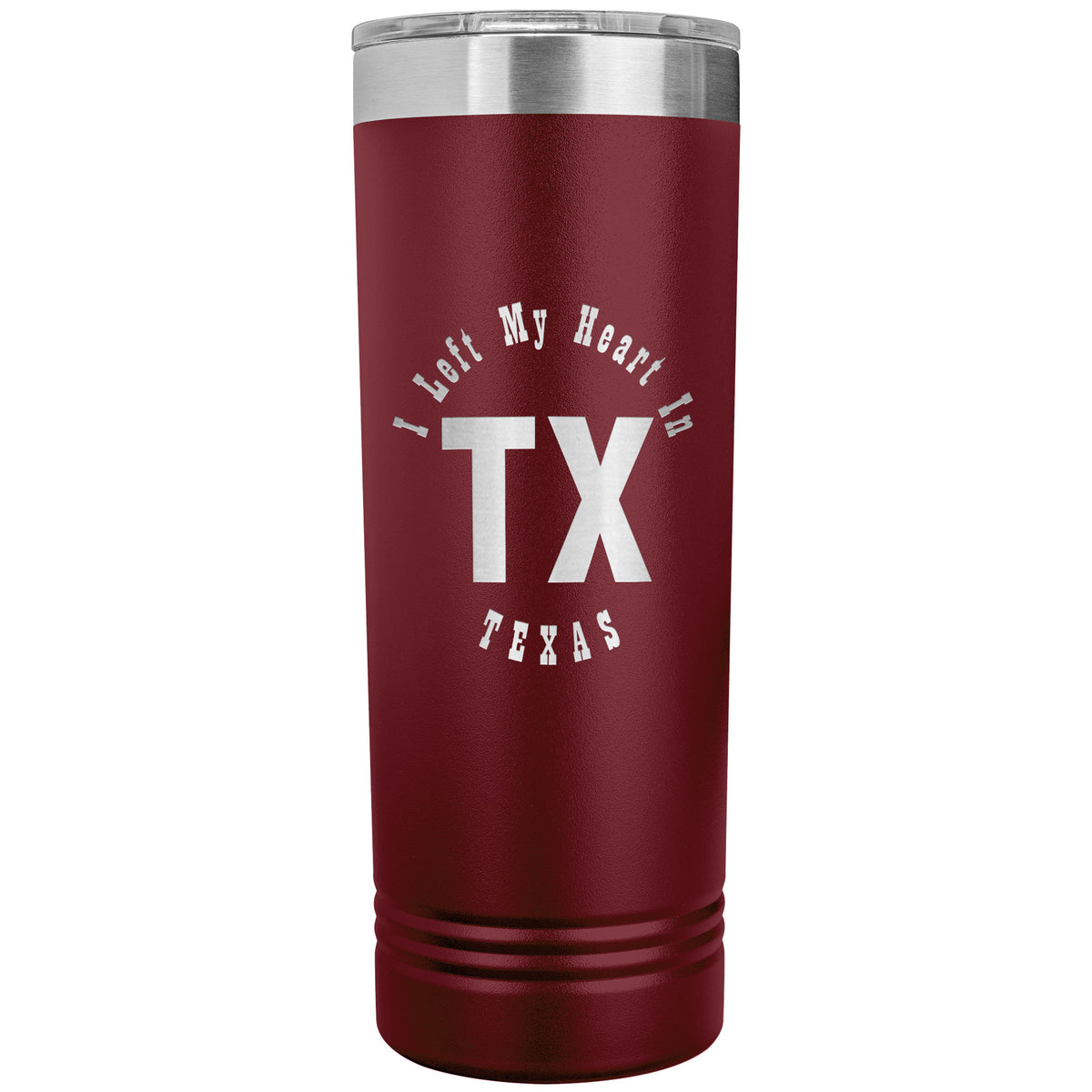 Heart In Texas v01 - 22oz Insulated Skinny Tumbler