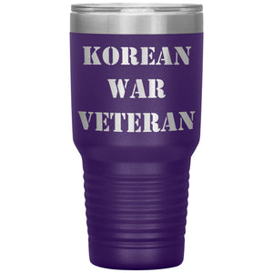 Korean War Veteran - 30oz Insulated Tumbler