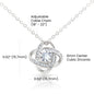 Happy Birthday Margaret v2 - Love Knot Necklace With Mahogany Style Luxury Box