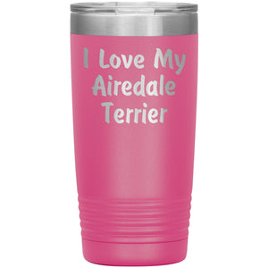 Love My Airedale Terrier v4 - 20oz Insulated Tumbler