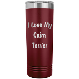 Love My Cairn Terrier v4 - 22oz Insulated Skinny Tumbler