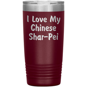 Love My Chinese Shar-Pei v4 - 20oz Insulated Tumbler