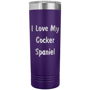 Love My Cocker Spaniel v4 - 22oz Insulated Skinny Tumbler