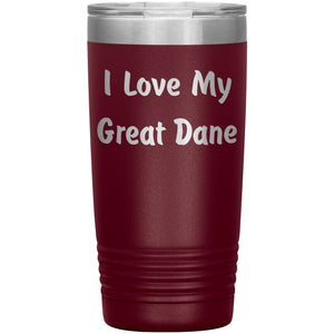 Love My Great Dane v4 - 20oz Insulated Tumbler