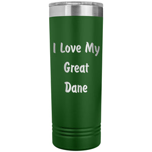 Love My Great Dane v4 - 22oz Insulated Skinny Tumbler