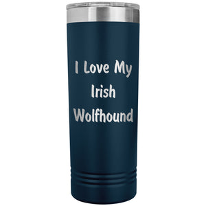 Love My Irish Wolfhound v4 - 22oz Insulated Skinny Tumbler
