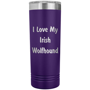 Love My Irish Wolfhound v4 - 22oz Insulated Skinny Tumbler