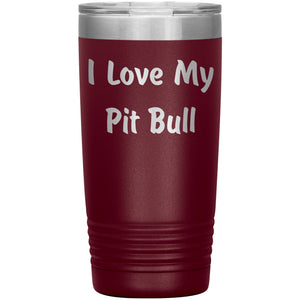 Love My Pit Bull v4 - 20oz Insulated Tumbler
